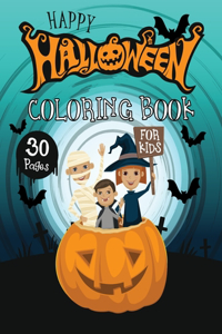 Happy Halloween Coloring Book For Kids