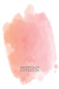 Orange Pink Watercolor Notebook - Sketch Book for Drawing Painting Writing - Orange Pink Watercolor Journal - Orange Pink Diary