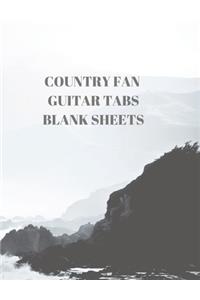 Country Fan Guitar Tabs Blank Sheets