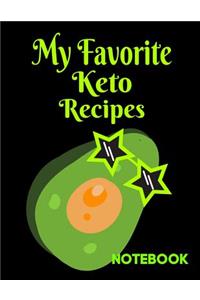 My Favorite Keto Recipes Notebook