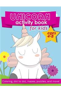 Unicorn Activity Book For Kids Ages 4-8