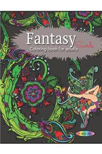 Fantasy Swirls coloring book for adults