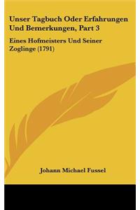 Unser Tagbuch Oder Erfahrungen Und Bemerkungen, Part 3