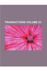 Transactions Volume 23