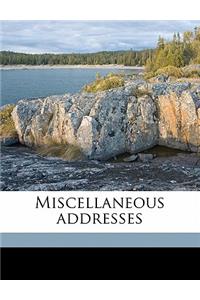 Miscellaneous Addresses