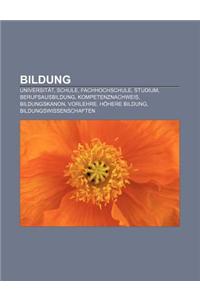 Bildung: Universitat, Schule, Fachhochschule, Studium, Berufsausbildung, Kompetenznachweis, Bildungskanon, Vorlehre, Hohere Bil