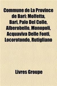 Commune de La Province de Bari