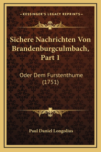 Sichere Nachrichten Von Brandenburgculmbach, Part 1