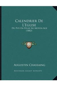 Calendrier De L'Eglise