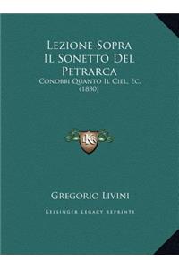 Lezione Sopra Il Sonetto Del Petrarca