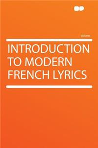 Introduction to Modern French Lyrics