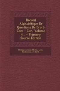 Recueil Alphabétique De Questions De Droit