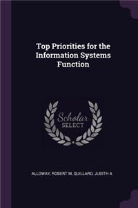 Top Priorities for the Information Systems Function