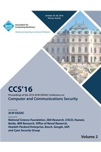 CCS 16 2016 ACM SIGSAC Conference on Computer and Communications Security Vol 2