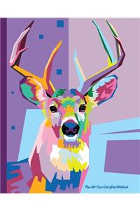 Pop Art Deer Dot-Grid Notebook