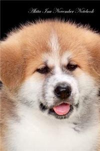 Akita Inu November Notebook Akita Inu Record, Log, Diary, Special Memories, to Do List, Academic Notepad, Scrapbook & More