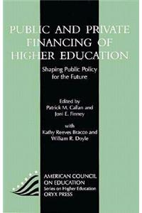 Public and Private Financing of Higher Education