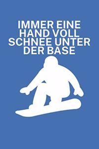 Immer eine Hand voll Schnee unter der Base