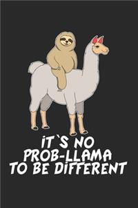 Faultier reitet auf Lama Notizbuch