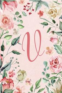 2020 Weekly Planner - Letter U - Pink Green Floral Design