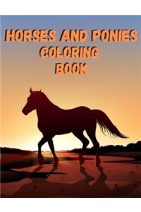 Horses And Ponies Coloring Book