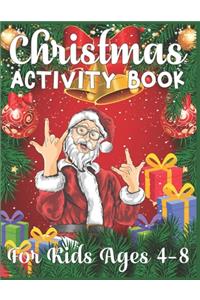 Christmas Activity Book For Kids Ages 4-8