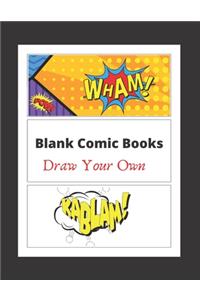Blank comic book
