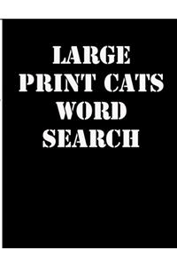 large print cats word search