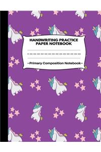 Handwriting Practice Paper Notebook Primary Composition Notebook