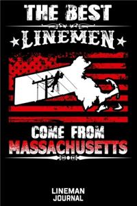 The Best Linemen Come From Massachusetts Lineman Journal: Great Lined Journal Gifts For Electrical Engineer, Lineman And Electrician, 6 X 9, 120 Pages White Papel