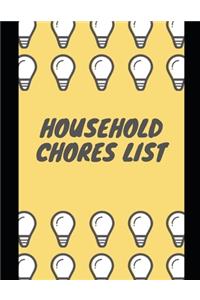 Household Chores List