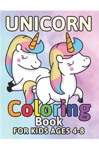 Unicorn Coloring Book for Kids Ages 4-8