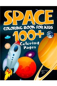 Space coloring book for kids. 100+ coloring pages