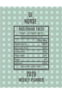 GI Nurse Nutritional Facts Weekly Planner 2020