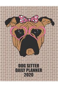 Dog Sitter Daily Planner 2020