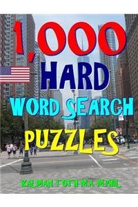1,000 Hard Word Search Puzzles