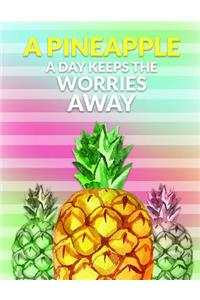 A Pineapple a Day Keeps the Worries Away: A 8.5 X 11 Journal to Keep All of Your Daily Thoughts