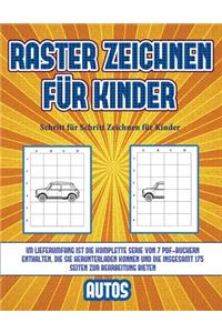 Schritt für Schritt Zeichnen für Kinder (Raster zeichnen für Kinder - Autos)