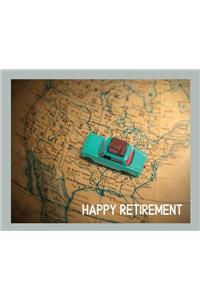 Happy Retirement Guest Book ( Landscape Hardcover )