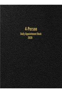 4-Person Daily Appointment Book 2020