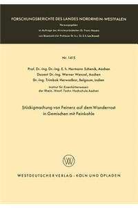 Stückigmachung von Feinerz auf dem Wanderrost in Gemischen mit Feinkohle