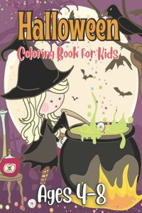 Halloween Coloring Book For Kids Ages 4-8