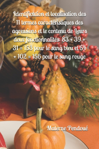 Identification et localisation des 11 termes caractéristiques des agressions et le contenu de Leurs deux fonctionnalités