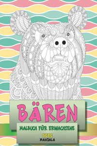 Malbuch für Erwachsene - Mandala - Tiere - Bären