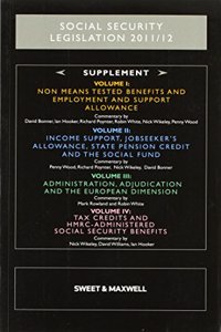 Social Security Legislation 2011/12 Supplement
