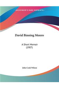 David Binning Monro