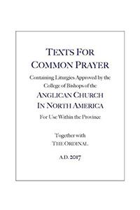 Texts for Common Prayer 2018