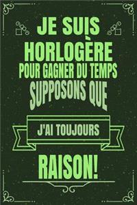 Je Suis Horlogère Pour Gagner Du Temps Supposons Que j'Ai Toujours Raison!