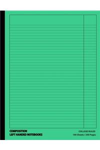Composition Left Handed Notebooks