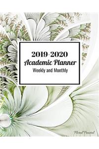 2019-2020 Academic Planner Weekly and Monthly Floral Fractal